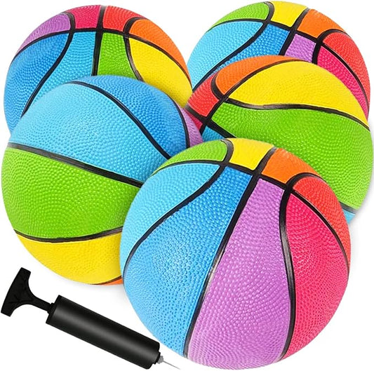 Mini Basketball (5 Pack) Small Basketball for Kids 7 inch