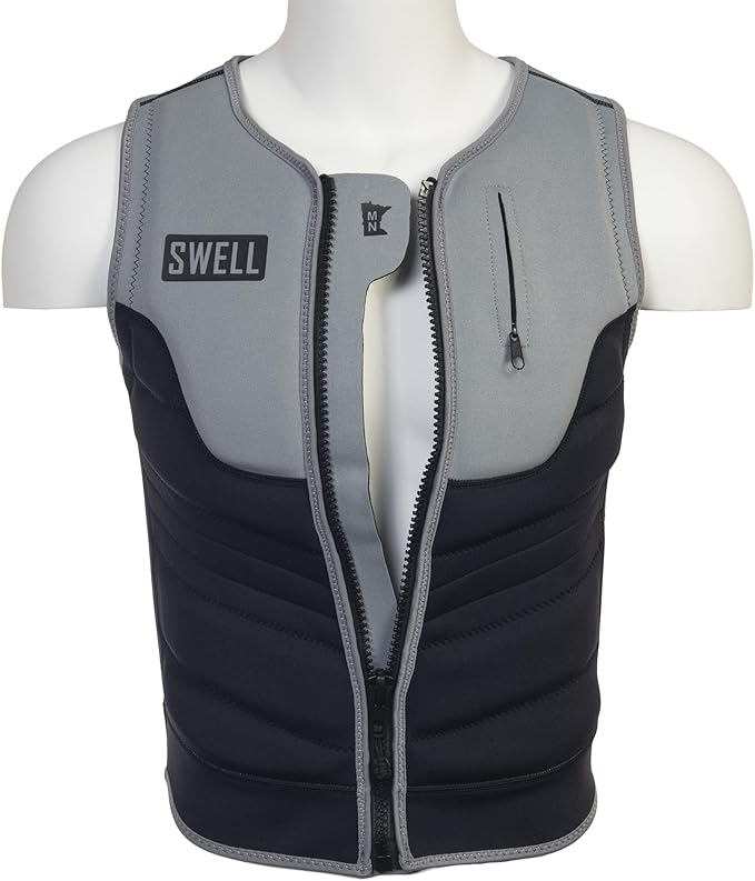 Mens Neoprene Wakesurf Comp Vest - Designed Exclusively for Wake Surfing, but Great for All Other Watersports Activities!