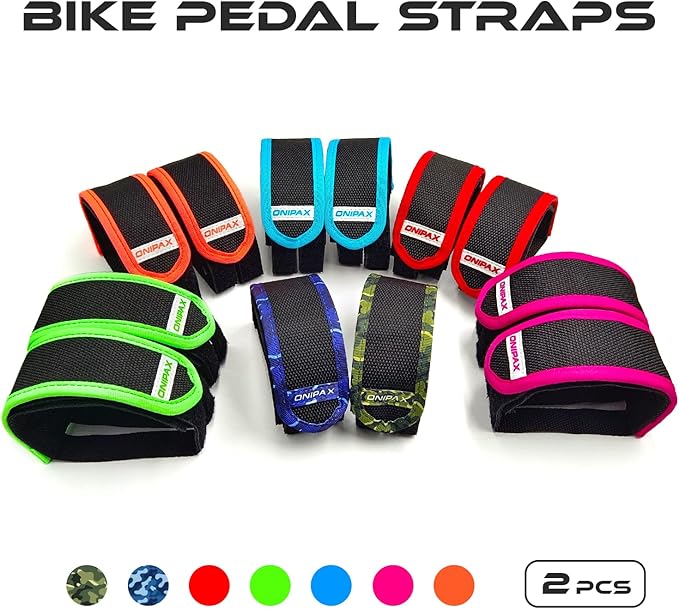 ONIPAX Outdoor Bike Pedal Straps Toe Clips Straps Tape 2 PCS