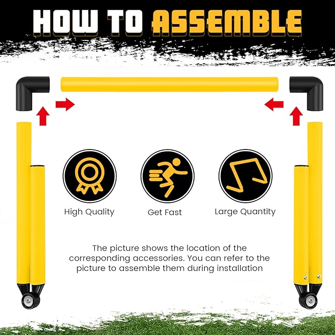 8 Pcs Adjustable Speed Training Hurdles 6" 9" 12" Speed