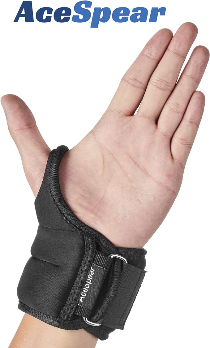AceSpear Wrist Weights with Thumb Loops Lock 1lb*2 2lbs*2 2lbs*2 3lbs*2 3lbs*2 Ankle