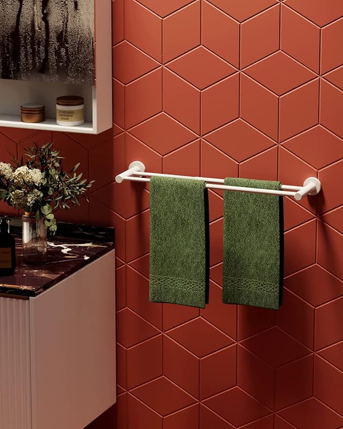 Adjustable 16 to 27.6 Inch Double Towel Bar 1" Diameter
