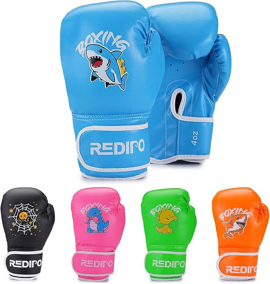 Kids Boxing Gloves, Youth Boxing Training Gloves for Kids 3-9 Year Boys and Girls, 4&6OZ Fighting Gloves, Punching Bag Kickboxing Thai Mitts MMA Training Sparring Gloves