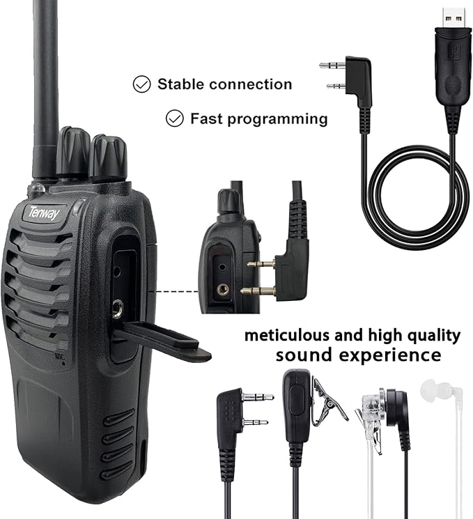 6Pack TW-888S Two Way Radio for Adult Long 6 Way