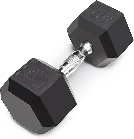 Marcy Rubber Hex Dumbbell - Available for 25lb - 50lb
