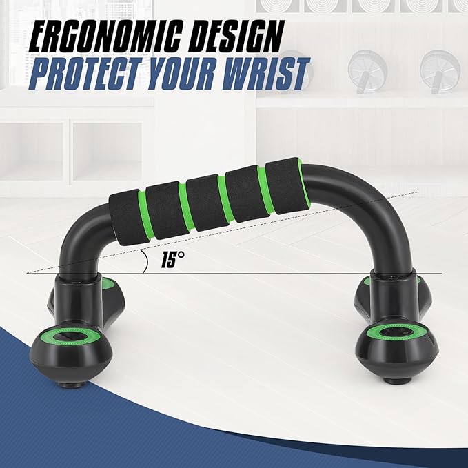 MADOG Portable Push Up Bars with Cushioned Foam Grip 1 Pair 330 lbs,