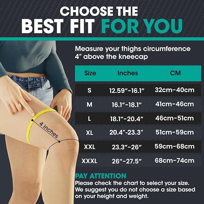 Modvel 2 Pack Knee Brace for Women & Men - Workout Knees Compression Sleeve for Knee Pain Relief Joint Support for ACL, Arthritis, Meniscus Tear Knees Brace for Sports, Rodilleras para Gym Fitness