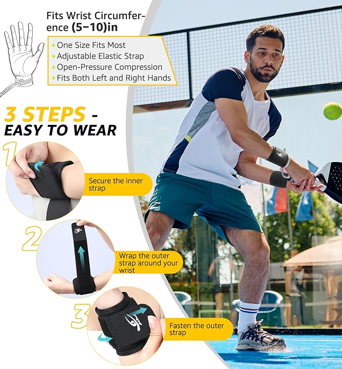 HiRui 2 PACK Wrist Compression Strap and Wrist