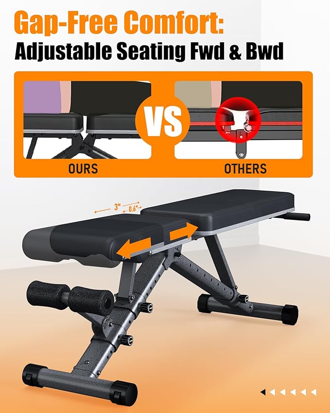 Adjustable Weight Bench for Home - Workout Bench