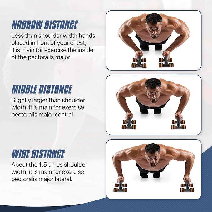 MADOG Portable Push Up Bars with Cushioned Foam Grip 1 Pair 330 lbs,