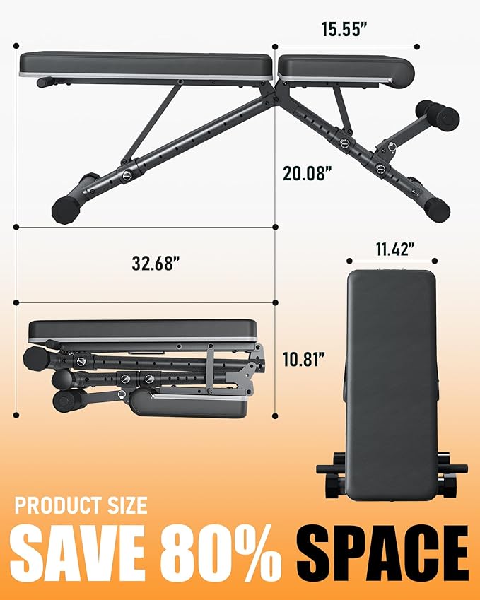 Adjustable Weight Bench for Home - Workout Bench