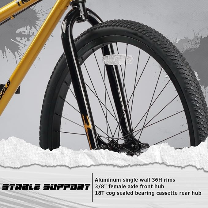 20 24 26 Inch BMX Race Bike Trident Bicycles Beginner-Level to Advanced Riders with 2 Pegs, Multiple Colors