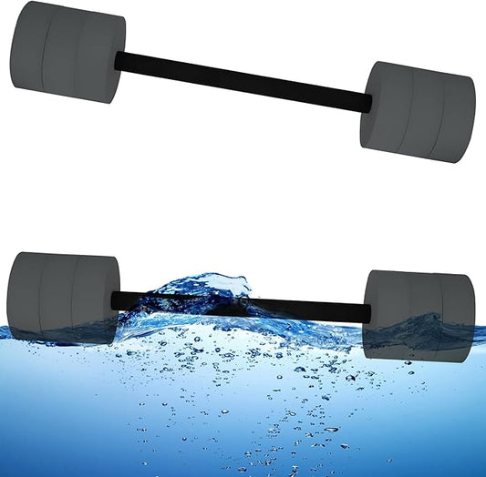 Hikeen Aquatic Exercise Dumbbells Water Dumbbell Pool Resistance Aquatic Fitness Barbells with 4 High-Density EVA Foam Pool Weights Dumbbells, for Water Aerobics Weight Loss
