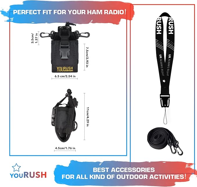 8xHam Radio Holder for Baofeng UV-5R Radio Holster BF-F8HP, UV5RUSH, UV5RUSH, UV-5R, UV-5R, UV-82, UV-82, UV-H5 UV-H5 Case