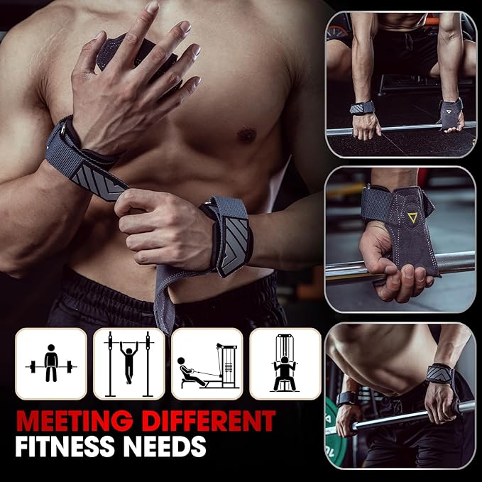 MANUEKLEAR Wrist Straps for Weightlifting