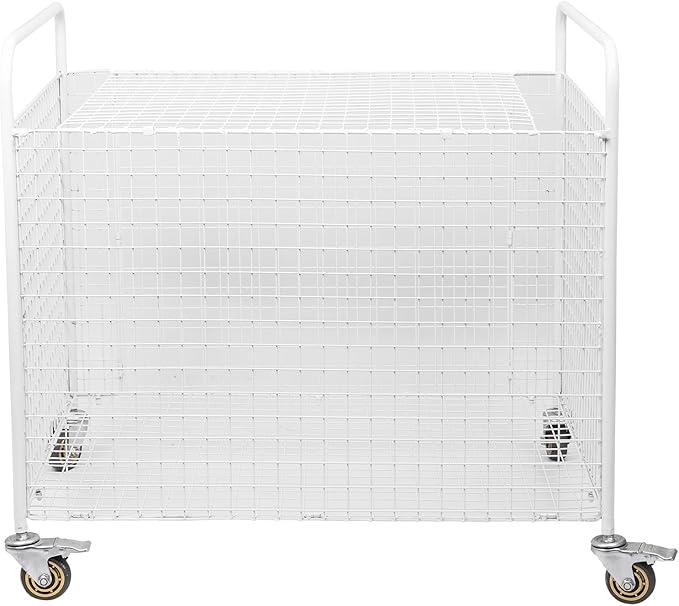 Metal Basketball Rolling Cart Sports Equipment Storage Wheel