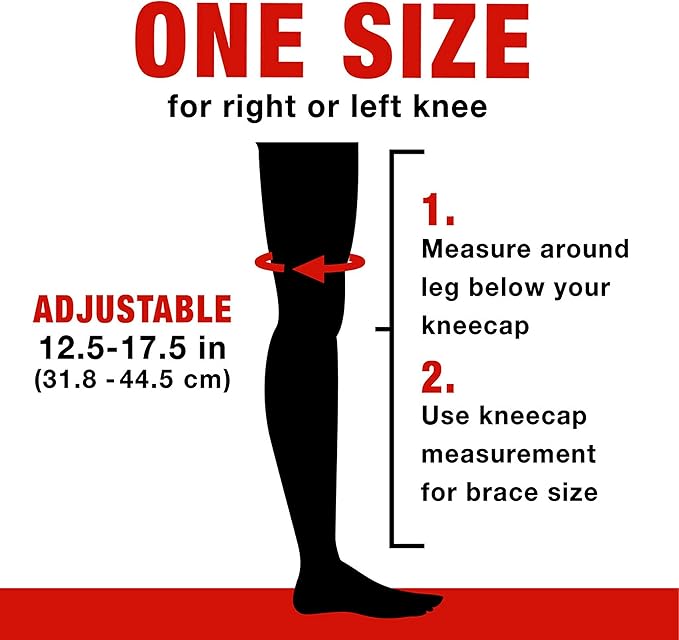 ACE Brand Knee Strap, Adjustable, Black, 1/Pack