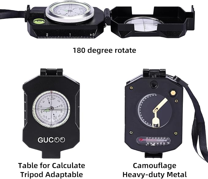 Military Lensatic Compass for Hiking Survival Camping Hunting