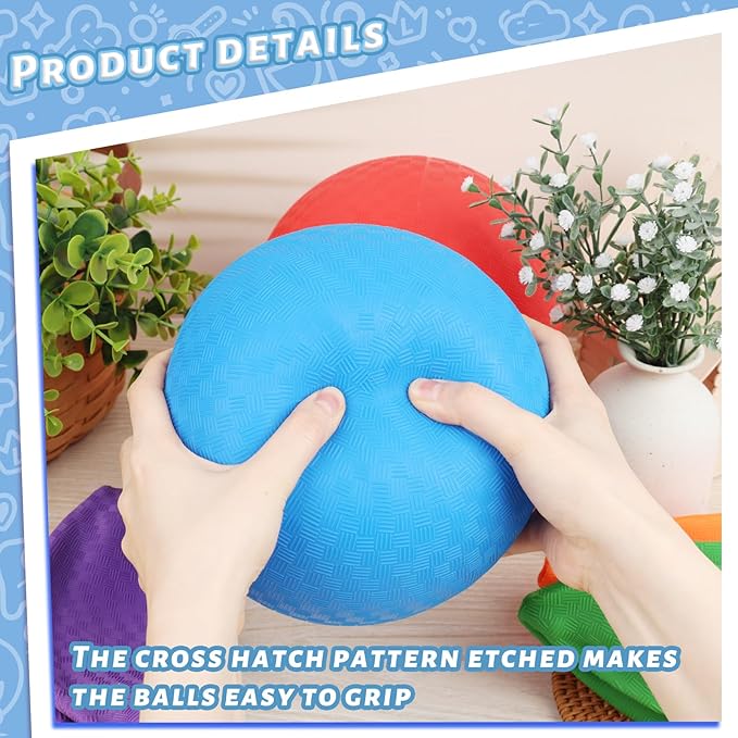 LovesTown Playground Ball with Air Pump 8.5inch Inflatable