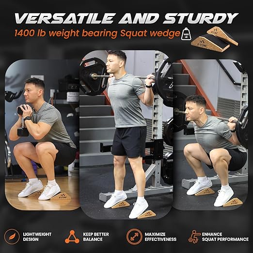 Heel Elevated Squat Wedge 2-Pcs Non-Slip