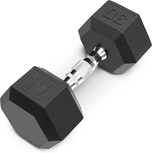 Marcy Rubber Hex Dumbbell - Available for 25lb - 50lb