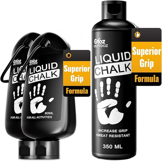 60ML Superior Grip Liquid Chalk Mess-Free Gym Chalk for Weightlifting, Gymnastics, Rock Climbing, Dancing, Dries in Seconds. Package May Vary.