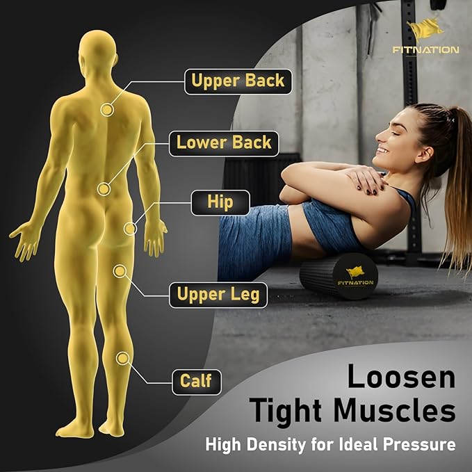 High-Density Foam Muscle Roller – Textured Foam Rollers 18-inch (Medium, 45 x 15 cm)