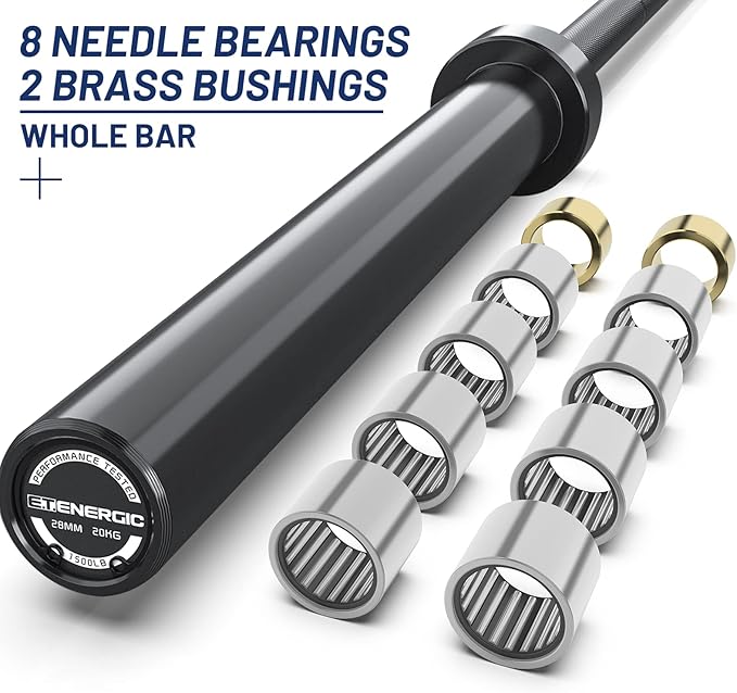 7ft Olympic Barbell Bar 45LB Load 1500-lbs Capacity Available 2" Olympic
