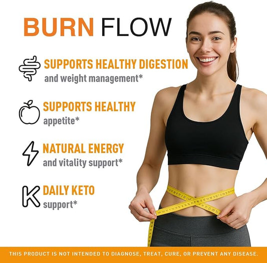 (2 Pack) BurnFlow Capsules - Official BurnFlow Advanced Premium Formula, All Natural BurnFlow Support Capsules for Overall Health & Wellness, BurnFlow Pills Reviews, 120 Capsules for 2 Months