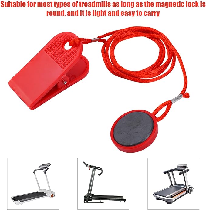 2pcs Magnetic Safety Switch, Round Magnet Treadmill Safety Key Replacement Universal Treadmill Magnet Safety Key Treadmill Magnets Treadmill Parts for Most Types of Treadmills