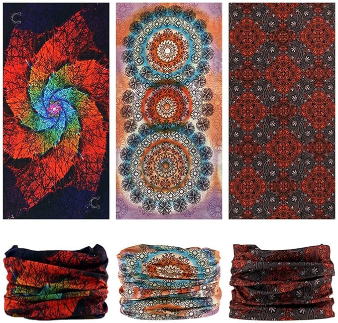 Headband Neck Gaiter Head Wrap Headwear Face Mask Magic Scarf Bandana for Men and Women