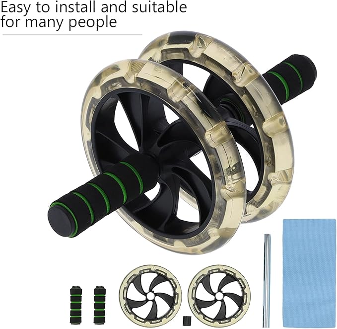 200MM Abdominal Wheel Roller Non‑slip Dual Wheels Exercise