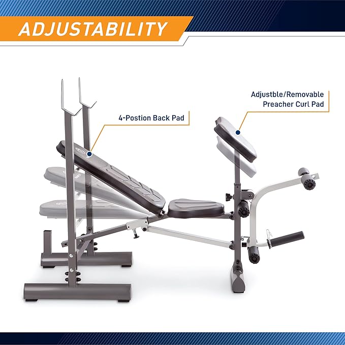 MARCY Adjustable Weight Bench - Incline 600 lbs MWB-20100
