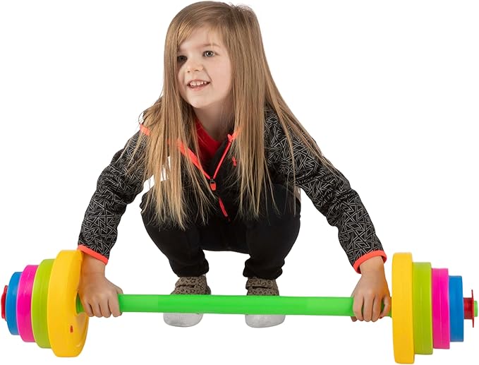 Hey! Play! Kids Weight Set - Barbell 8 Adjustable 3 and