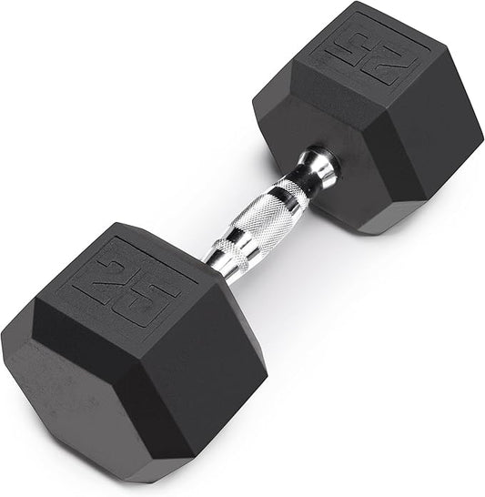 Marcy Rubber Hex Dumbbell - Available for 25lb - 50lb