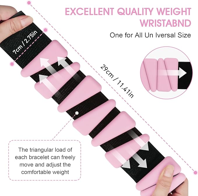 Adjustable Wrist Weights Set of 2 (1Lbs Each)