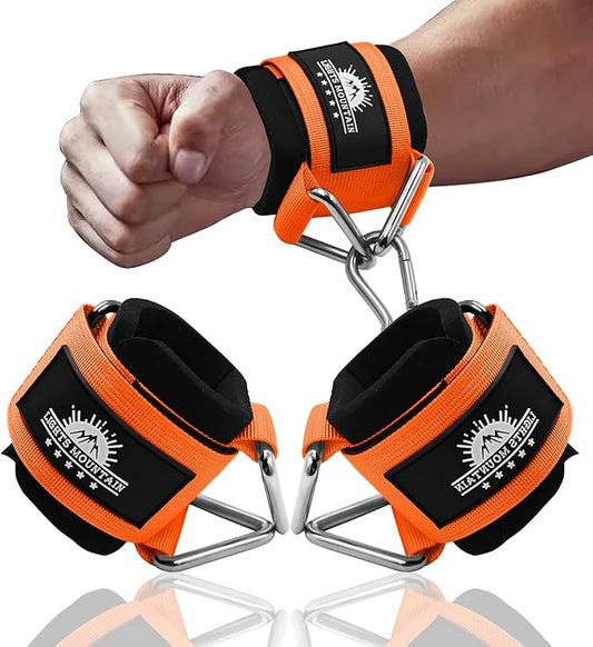 Adjustable Wrist Cuffs Neoprene Padded Straps for Cable Machines Strength Training Equipment