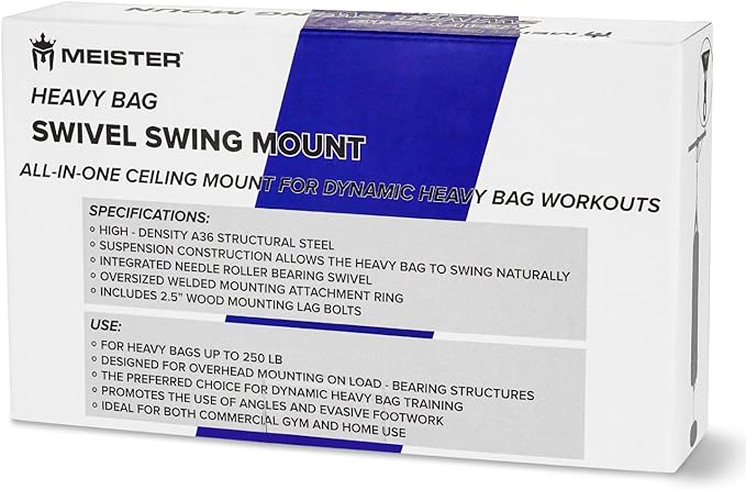 Meister Heavy Bag Swivel Swing Mount for Boxing & MMA Dynamic Striking