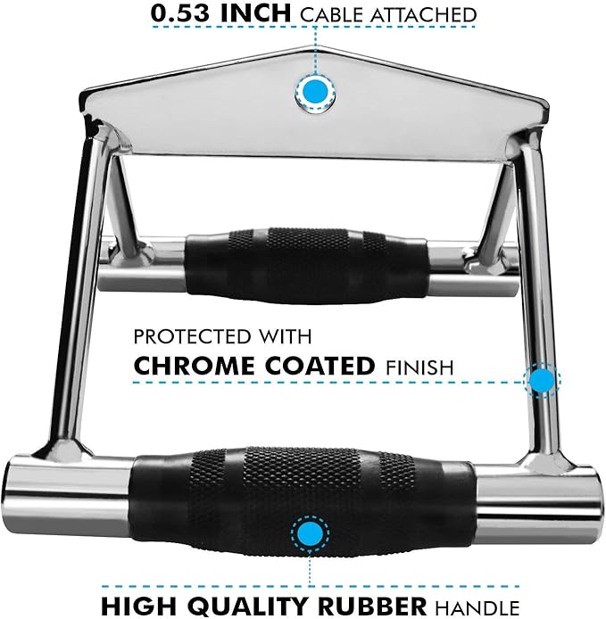A2ZCARE LAT Pull Down Cable Machine Attachment - Cable Machine Accessories for Home Gym with Multi Option