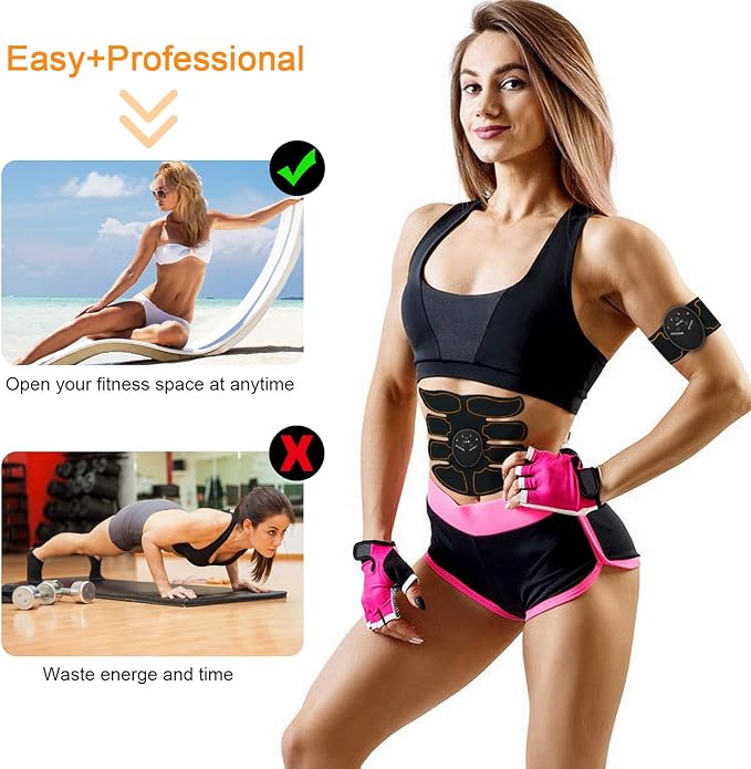 Abs Stimulator, Abdominal Toning Workout for Abdomen/Arm/Leg,Workout Equipment Women,10 pcs