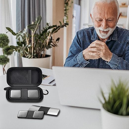 Heart Rate Monitor Case for AliveCor for KardiaMobile 1L 6L Personal EKG Monitor Storage Holder Fits for Cardiac Mobile Portable Heart Rate Monitor Bag Organizer (Pill Box Include) (Full Black)