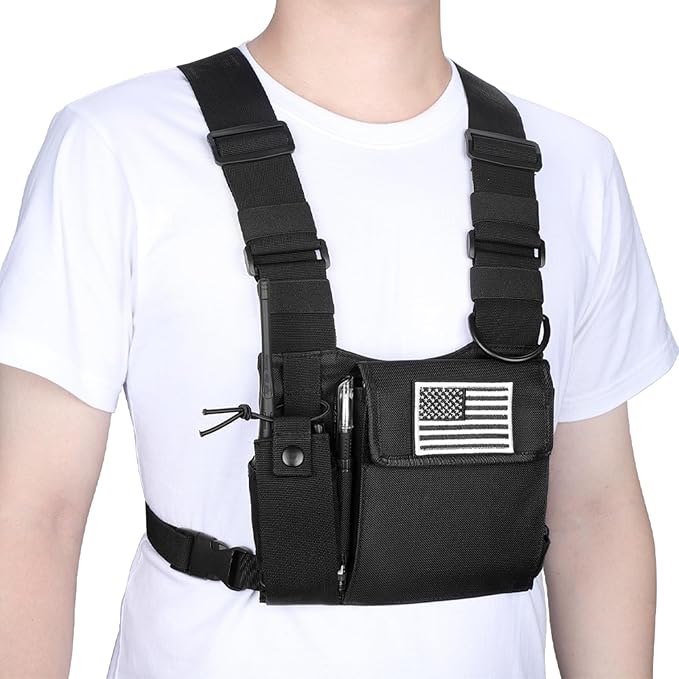 abcGoodefg Radio Chest Harness Chest Front Pack Pouch