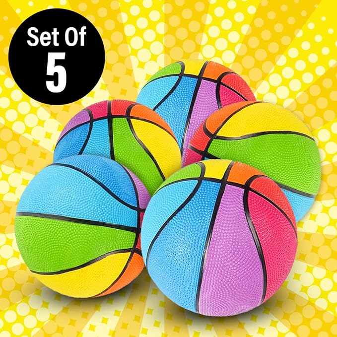 Mini Basketball (5 Pack) Small Basketball for Kids 7 inch