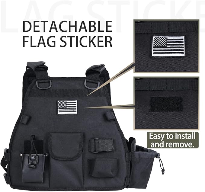 Heavy Duty Radio Harness Holder Tactial Chest Tool 3D Mesh UV5R Motorola