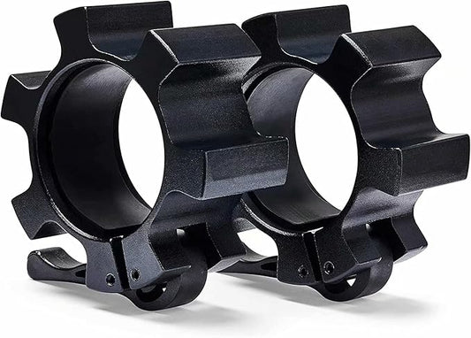 Metal Olympic Barbell Clamps 2inch Heavy Duty Exercise Collars 2" Barbell,Quick 1 Pair