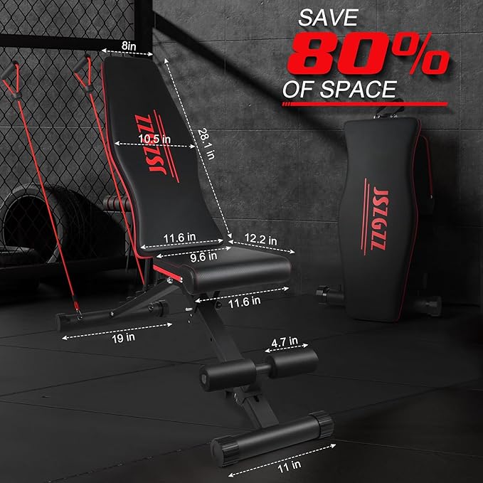 Adjustable Weight Bench Foldable 660 Lb 3 Sec