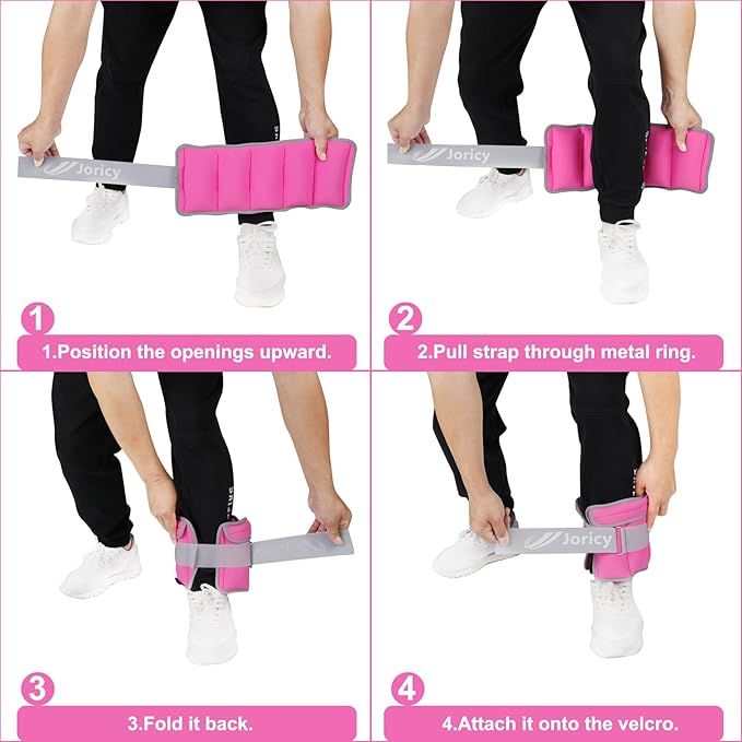 Adjustable Ankle Weights for Women Men Kids 1/2/3/4/5/6/8/10/12/20 1 Pair