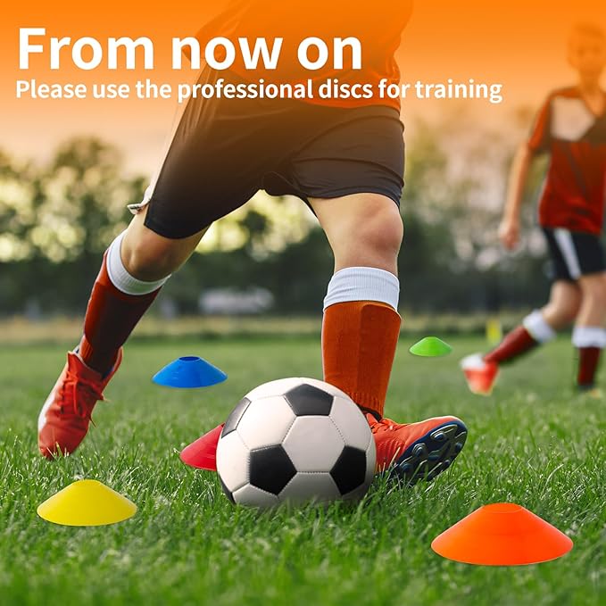 60 Pcs Agility Soccer Cones Set - Sports