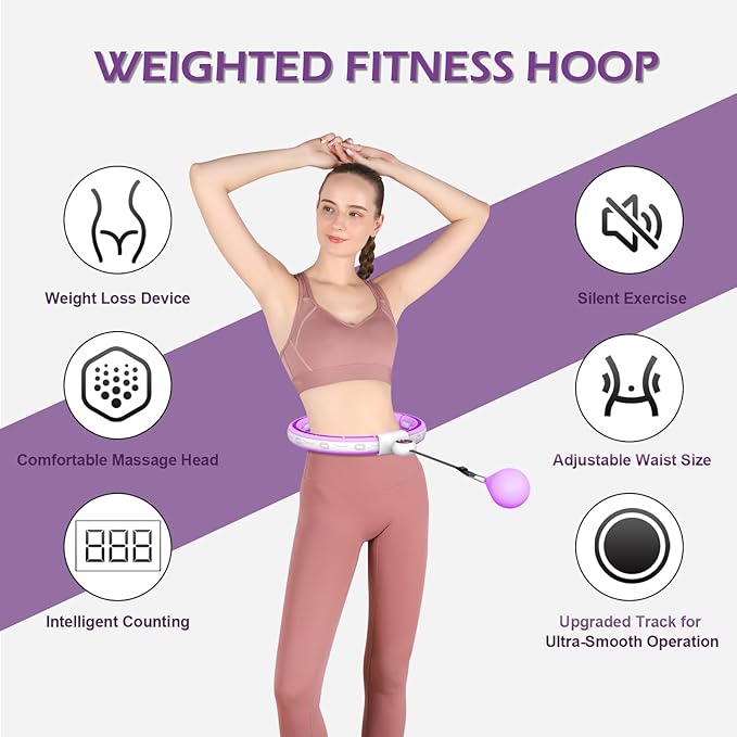EPEHSPORT Silent Infinity Smart Hoops with Counter 22"-44" 2 in 4 Abdomen