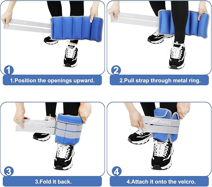Adjustable Ankle Weights for Women Men Kids 1/2/3/4/5/6/8/10/12/20 1 Pair
